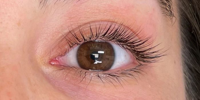 After: curled, darker lashes that open up the eye.