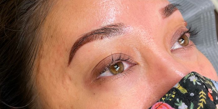 After: defined, evenly shaded brows.