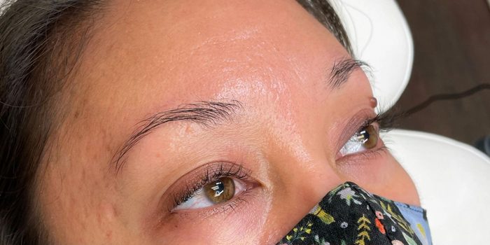 Before: thin, uneven brows.